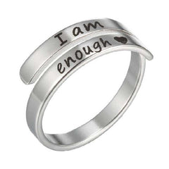 Retro Stainless Steel English Double Ring